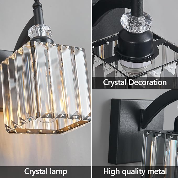 BBLLWJ Modern Wall Sconces Set of Two Black Wall Sconces Indoor Wall Lamp - Image 5