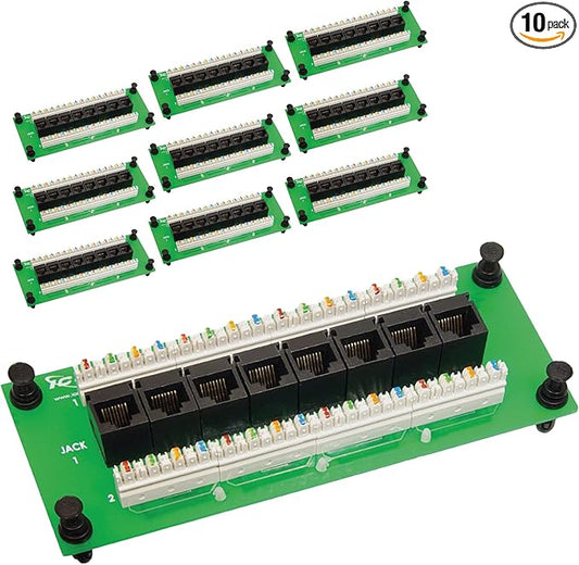 ICC CAT6 Ethernet Data Module, 8 Ports, UL Listed & PoE++ Rated, by ICC