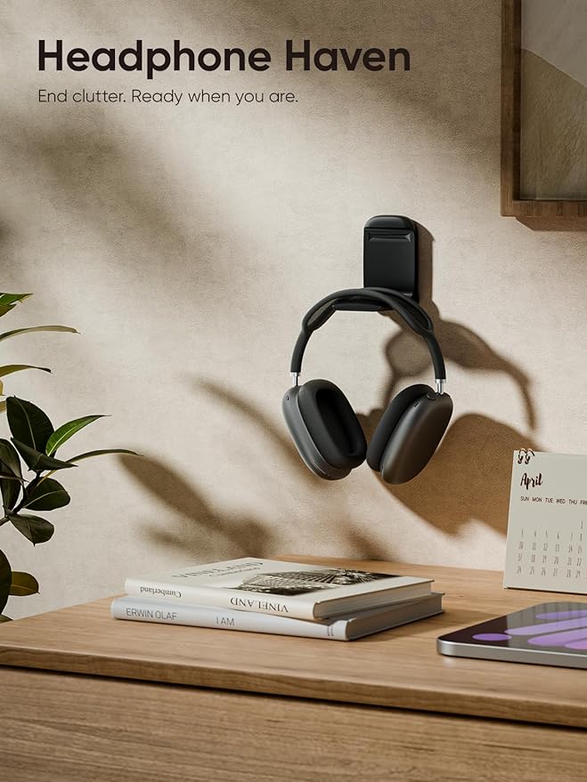 MAMUVIMO Headphone Stand, Headset Stand Foldable ＆ Sticky, Headphone Holder - Image 3