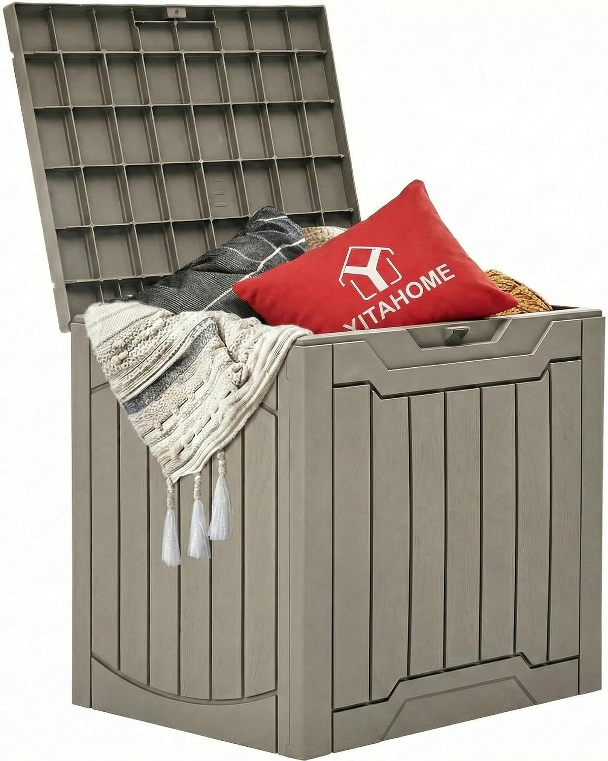 yitahome outdoor resin storage box 31 gal, main product view