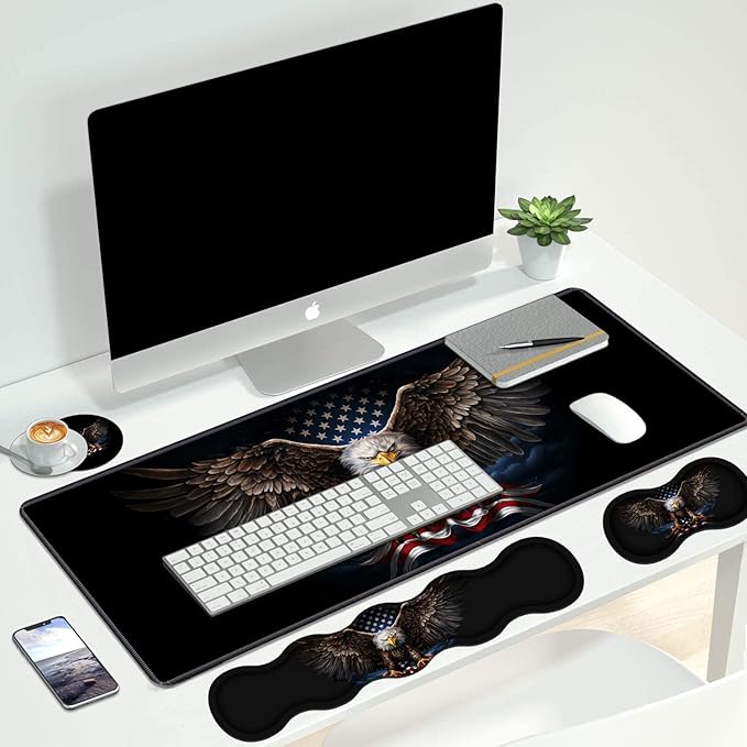 4 in 1 Ergonomic Keyboard Wrist Rest & Mouse Pad Wrist Rest Set, Large XXL - Image 7