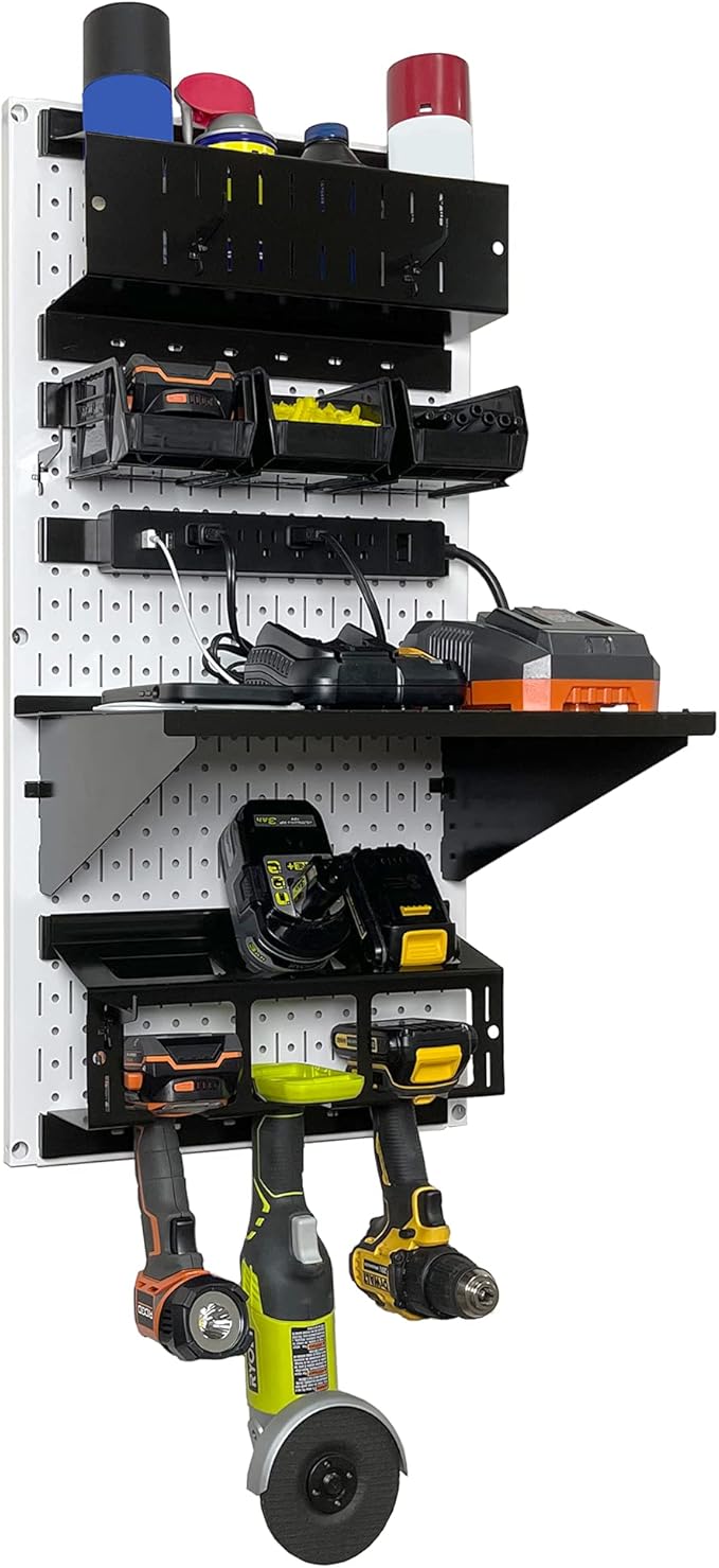Wall Control Power Tool Storage Organizer Kit Cordless Drill Holder Charging - Image 3
