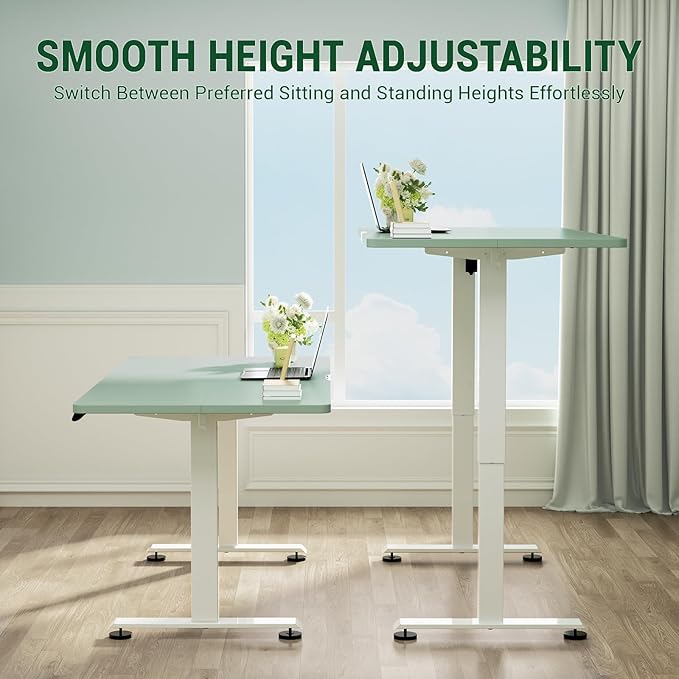 Veken 55 Inch Large Electric Standing Desk, 4 Memory Heights Adjustable - Image 7