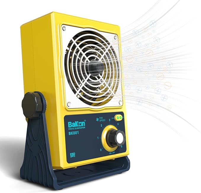 Anti-Static Ion Fan, Ion Electric Fan, Static Eliminator, Electronic by BAKON
