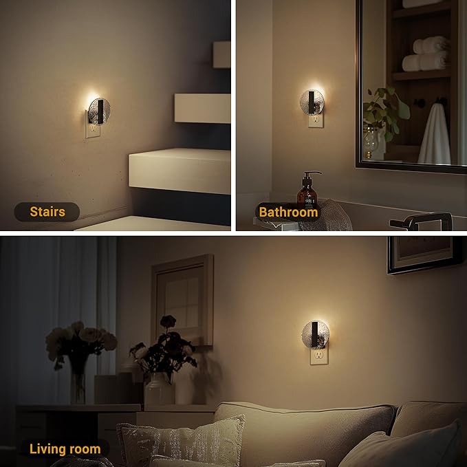 JandCase Night Light, LED Night Lights Plug into Wall, 3000K Warm White - Image 5