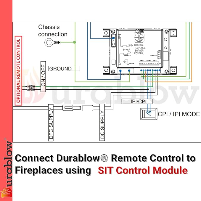 Durablow SH3001 On/Off WiFi Gas Fireplace Remote Control - Image 5