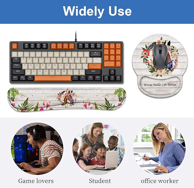 Keyboard Wrist Rest + Mouse Pad Wrist Support Set - Image 7