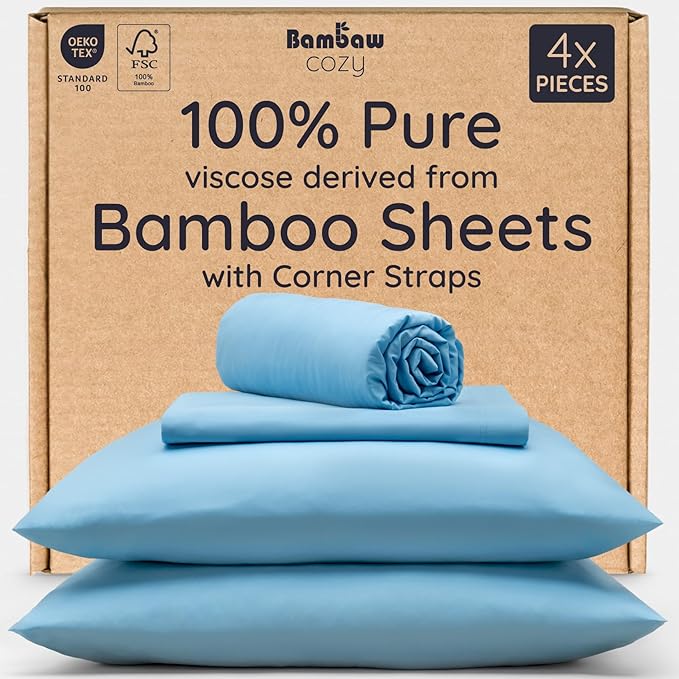 Bambaw California King Sheet Set 4pcs – 100% Viscose Derived from Bamboo Sheets by Bambaw