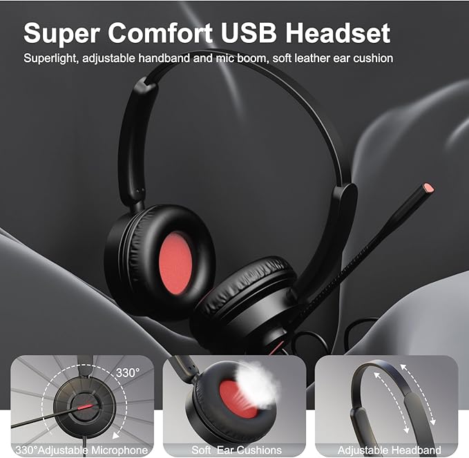 MAIRDI USB Headset with Microphone, PC Headset with Mic Noise Cancelling - Image 4