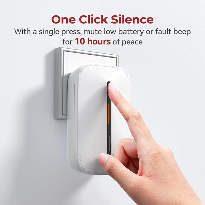 Siterlink Carbon Monoxide Detectors Plug in, 10 Year Replaceable Battery - Image 8