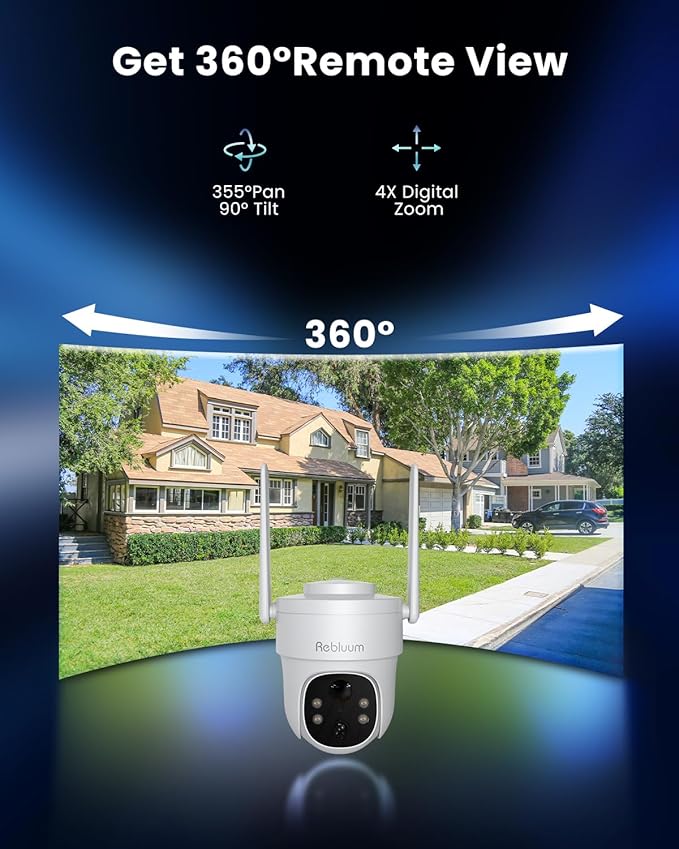 Rebluum Security Camera Outdoor Wireless, 3K/5MP Solar Camera Outdoor Wireless - Image 3