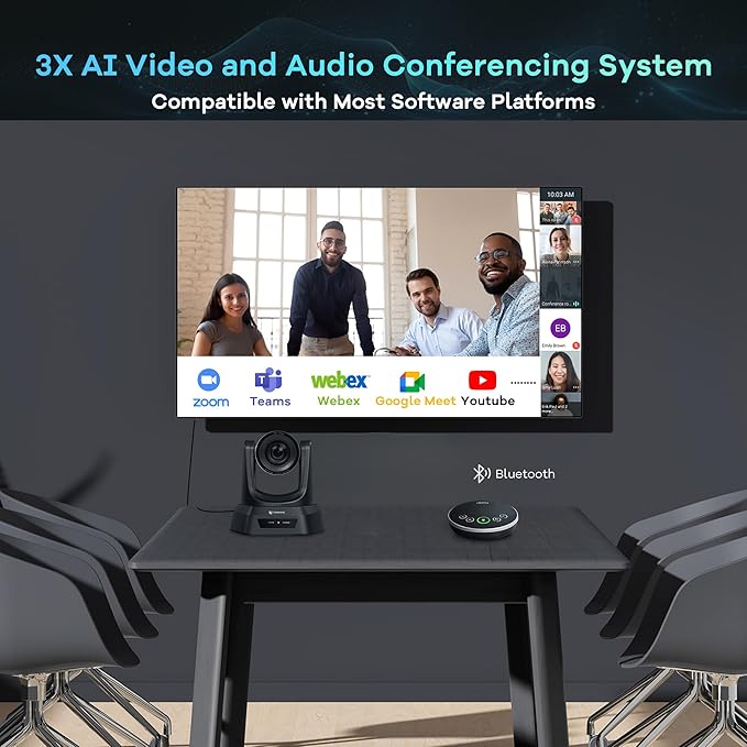 TONGVEO AI Auto-Tracking PTZ Conference Camera System - Image 8