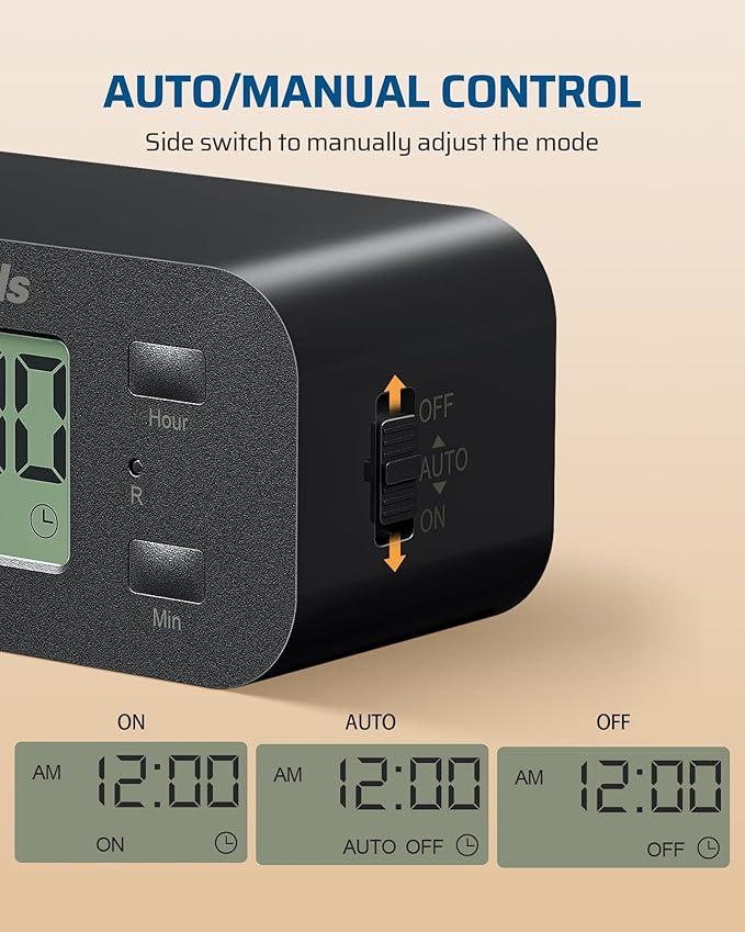 DEWENWILS 24 Hour Programmable Digital Timer Outlet - Image 3