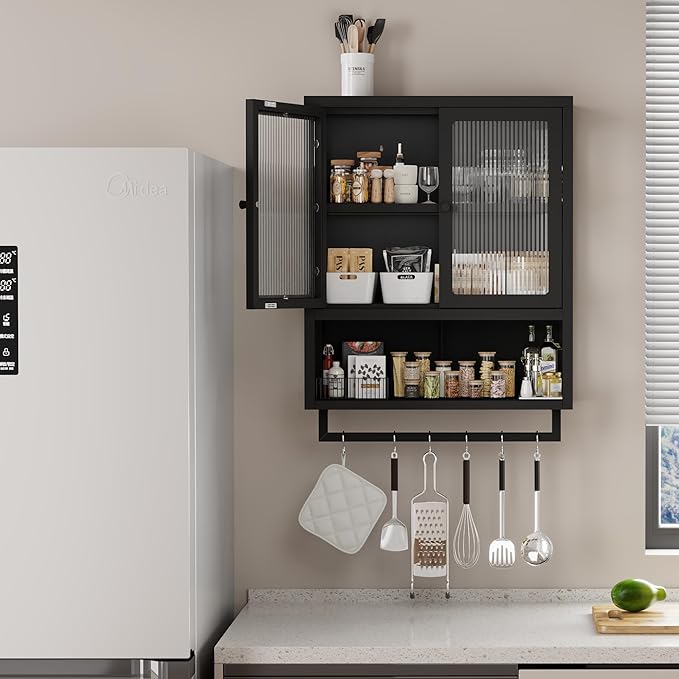 Bathroom Wall Cabinet, Over The Toilet Space Saver Storage Cabinet, Medicine - Image 9