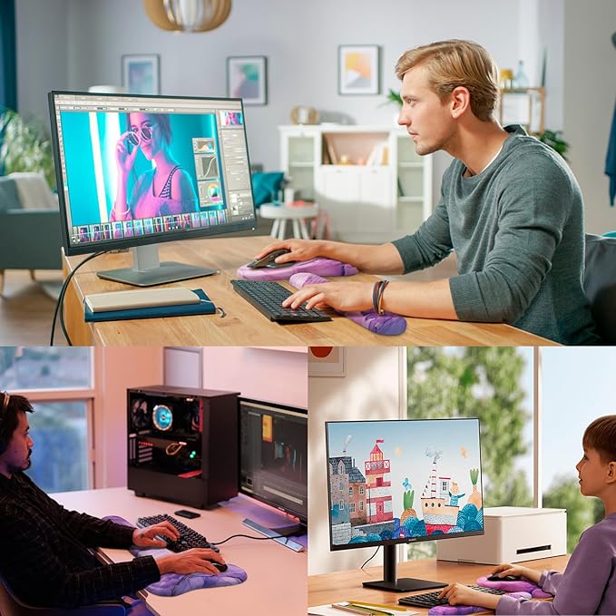 Mouse Pad Wrist Support, Laokiiy 2 in1 Keyboard Wrist Rest+ Ergonomic Mouse Pad - Image 7