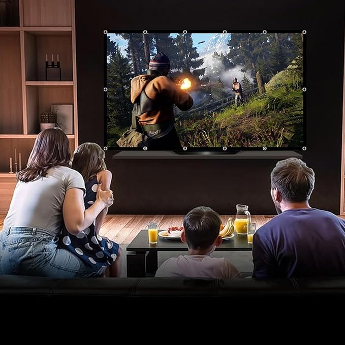 Projector Screen TOWOND 150 inch Projection Screen Indoor Outdoor Washable - Image 8