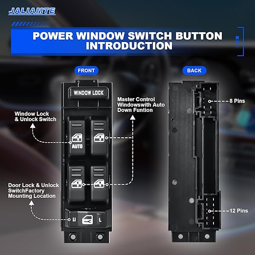 JALIAMTE Driver Side Power Window Switch Master Control Compatiable - Image 2