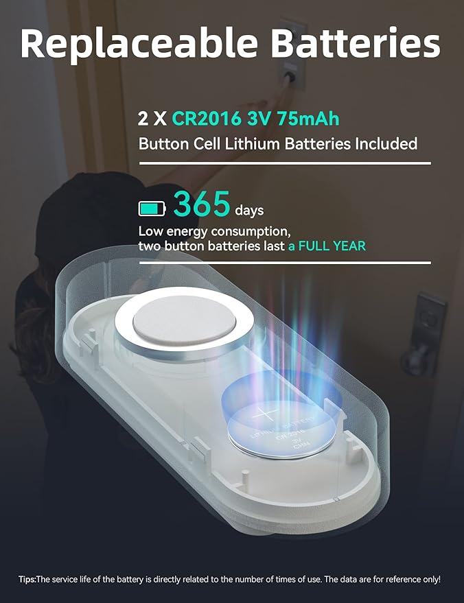 AIDA Lighted Wireless Doorbell for Home, Waterproof Battery Doorbell Wireless 1 - Image 4
