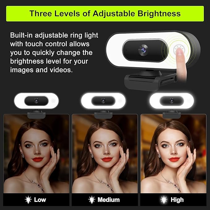Webcam with Ring Light Microphone - Image 3