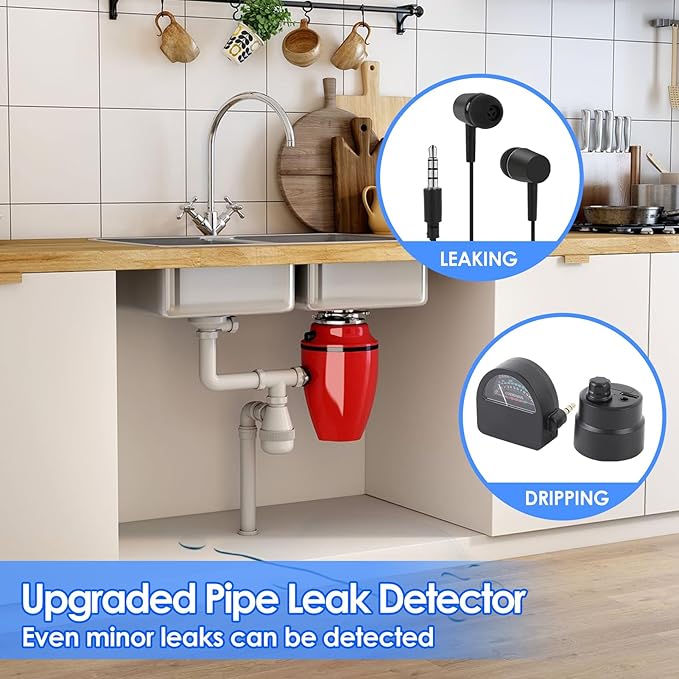 Waterleak Detector Tool Kit for Underground Pipe Water Leak Sensor Alarm for - Image 4