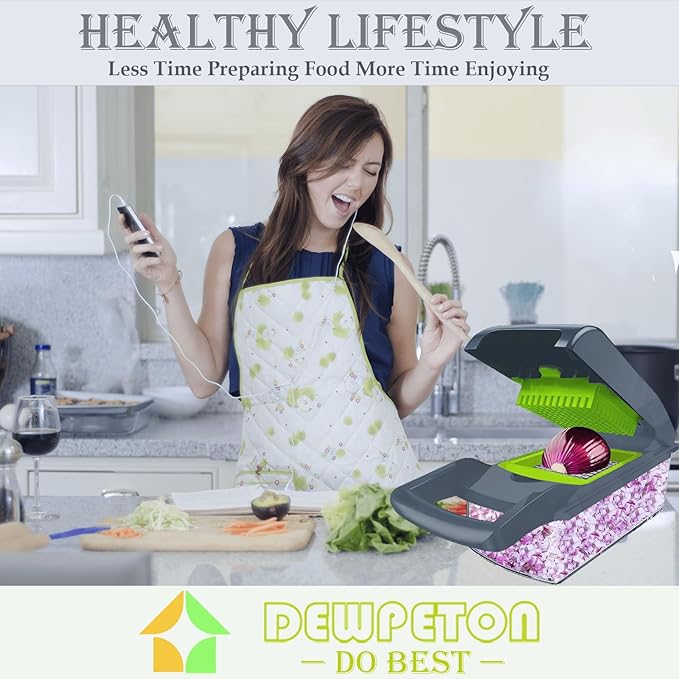 Vegetable Chopper Dicer with Container | Cheese Grater Mandoline Slicer Cabbage - Image 5
