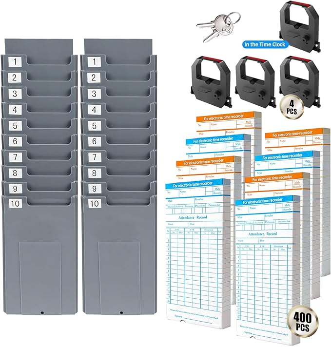 TooCust Time Clock Bundle for Small Business, Passcode Time Clock Punch Machine - Image 4
