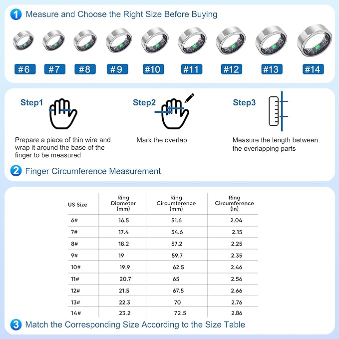 SEEKZERO Smart Ring-Size First Before You Buy, No APP Subscription, 7-10 Days - Image 9