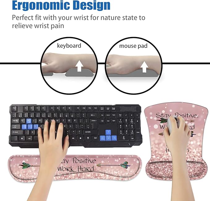 Mouse Pad Wrist Support and Keyboard Wrist Rest Set - Image 7
