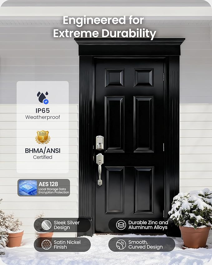 Veise VE027-H Built-in Wi-Fi Fingerprint Smart Deadbolt Lock - Image 7