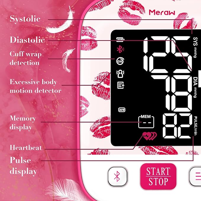 Meraw Blood Pressure Monitor Home Use, Blood Pressure Cuff Digital Arm - Image 4