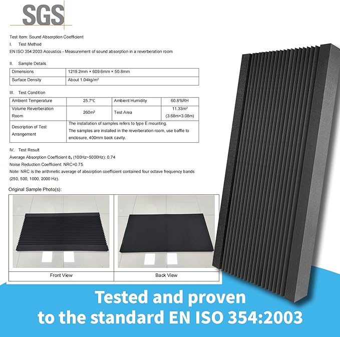 Art3d 4-Pack Wedge Design Acoustic Foam Panels, Quick-Recovery Noise Dampening - Image 9