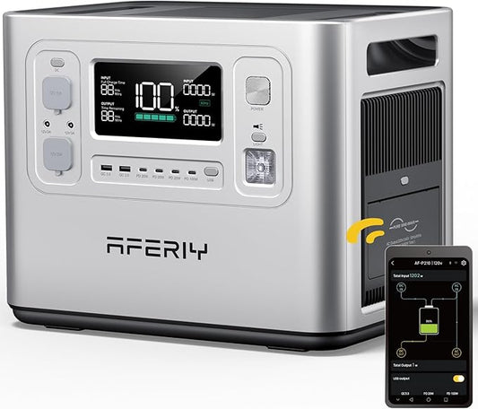 AFERIY P210 Portable Power Station 2400W, 2048Wh LiFePO4 Battery Generator by AFERIY