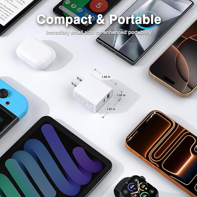 20W USB C Fast Charger, iPad Pro, AirPods Pro, Samsung Galaxy, Google Pixel - Image 5