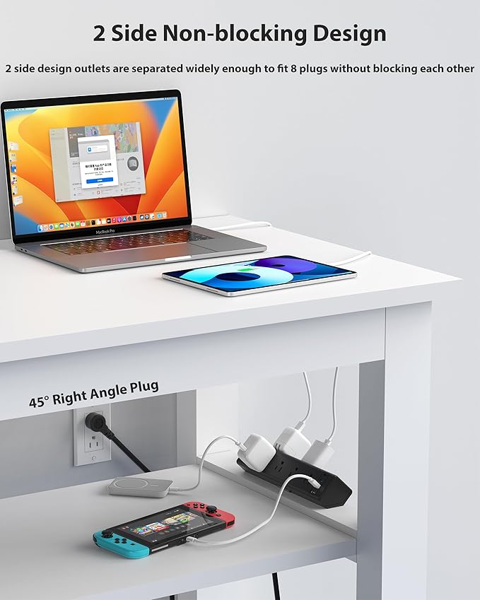 40W Fast Charging Station, Desk Clamp Power Strip 20W USB C, 8 Outlets - Image 4