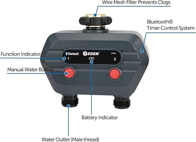Eden 93442 2-Zone Bluetooth Water Timer - Image 2