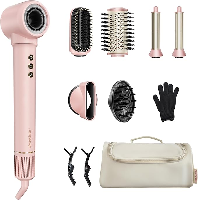 okaydeer 7 in One Hair Dryer Brush by REDEFININGEFFORTLESSBEAUTY