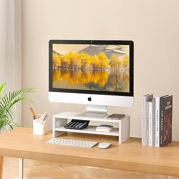 BEYGORM White Monitor Stand Riser - Image 6