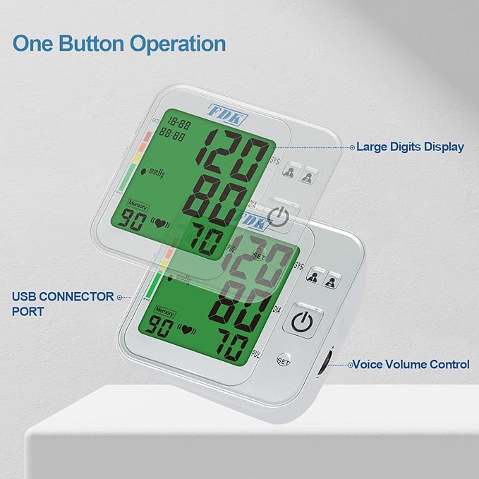 Blood Pressure Monitors for Home USE; Voice Volume Control Bilingual; Talking - Image 6