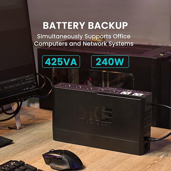 SKE SMART KEY ENERGY SKE 425VA/240W UPS Battery Backu Surge Protector - Image 4