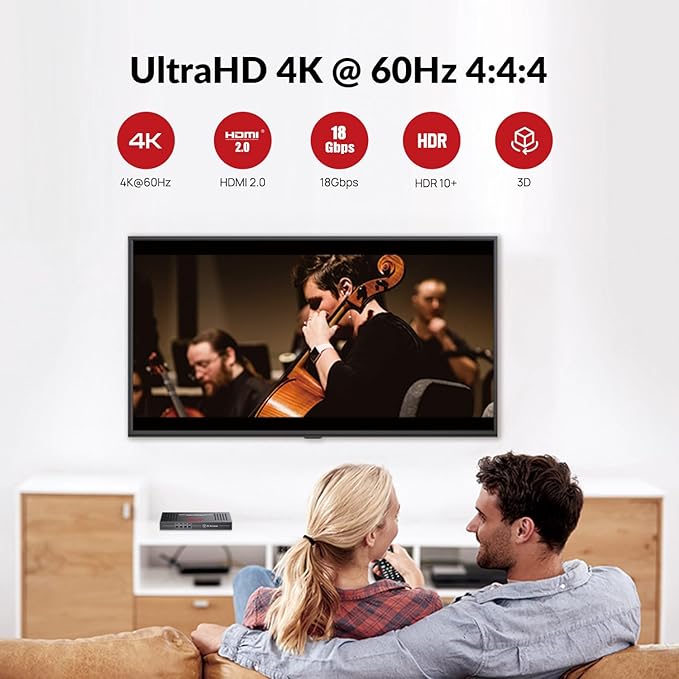 AV Access HDBaseT 4K HDMI Extender Over Cat5e/6/6a/7 4K@60Hz 130ft, 1080P@60Hz - Image 3