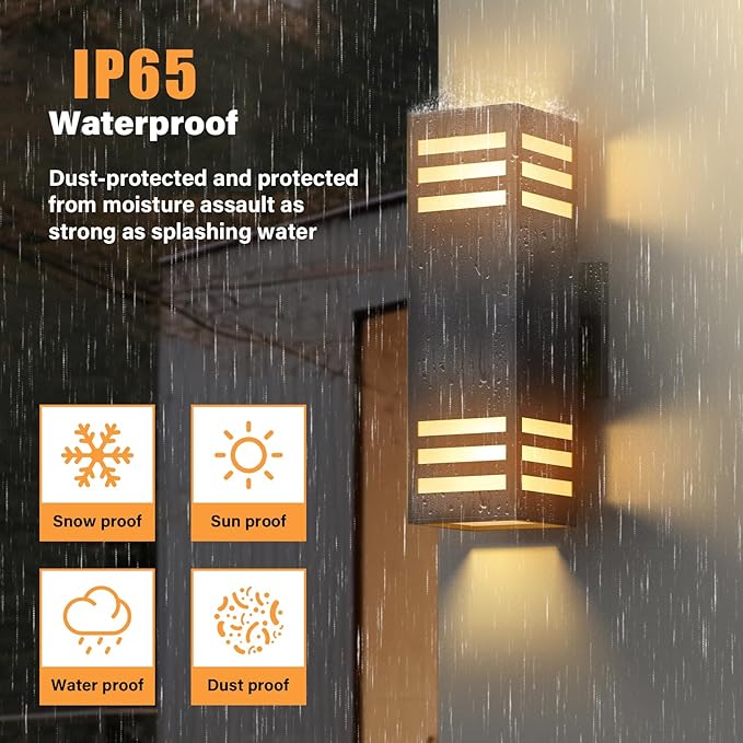 Motion Sensor Outdoor Wall Lights, Dusk to Dawn Exterior Light Fixture - Image 7