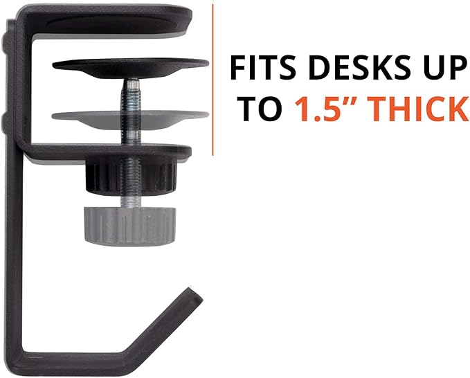 Stand Up Desk Store Clamp-On Under Desk Headphone Hanger, Backpack Hook - Image 5