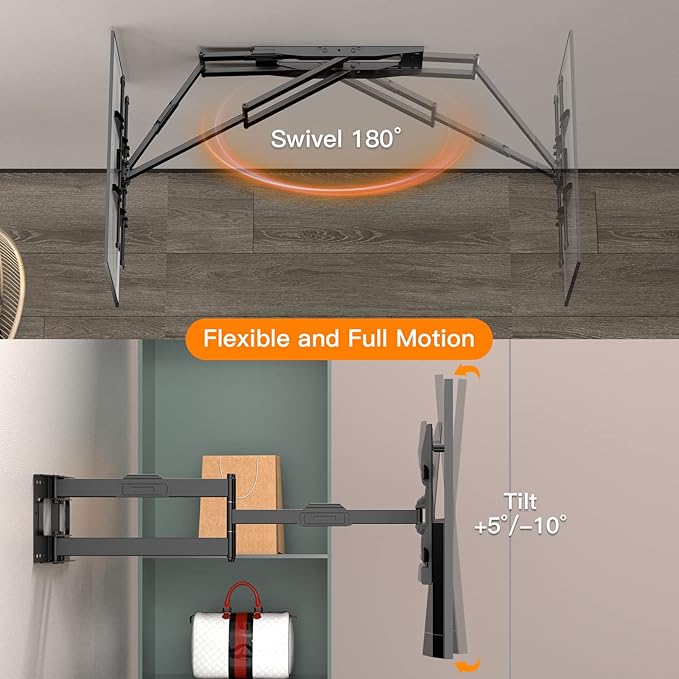 FORGING MOUNT Heavy Duty Long Arm TV Wall Mount - Image 5