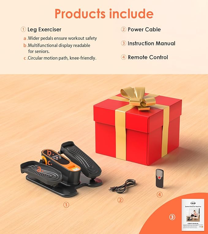 2025 New Under Desk Elliptical Machine, Portable Seated Pedal Exercise Machine - Image 9