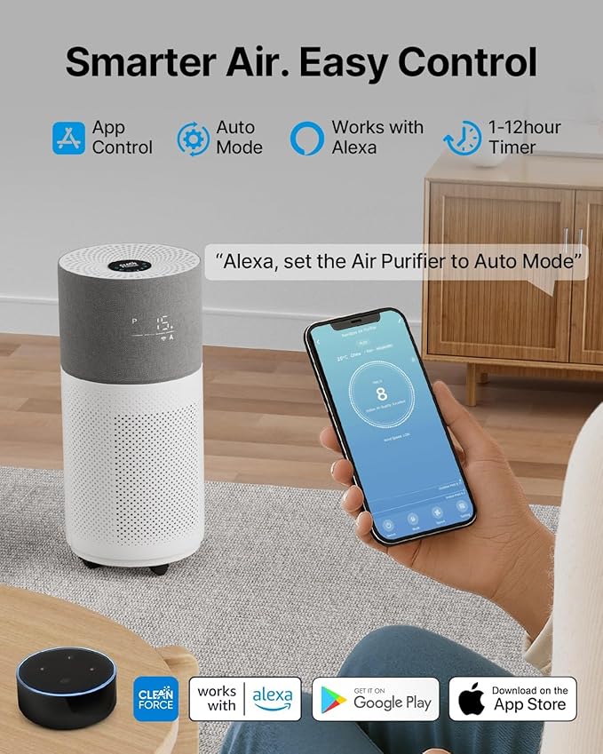 CleanForce Air Purifier for Home Large Room up to 2550 ft², Swiss Sanitized - Image 7