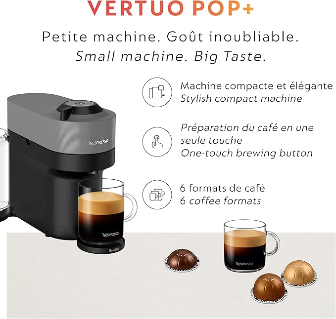 Nespresso Vertuo POP+ by Breville, Dark Grey - Image 7