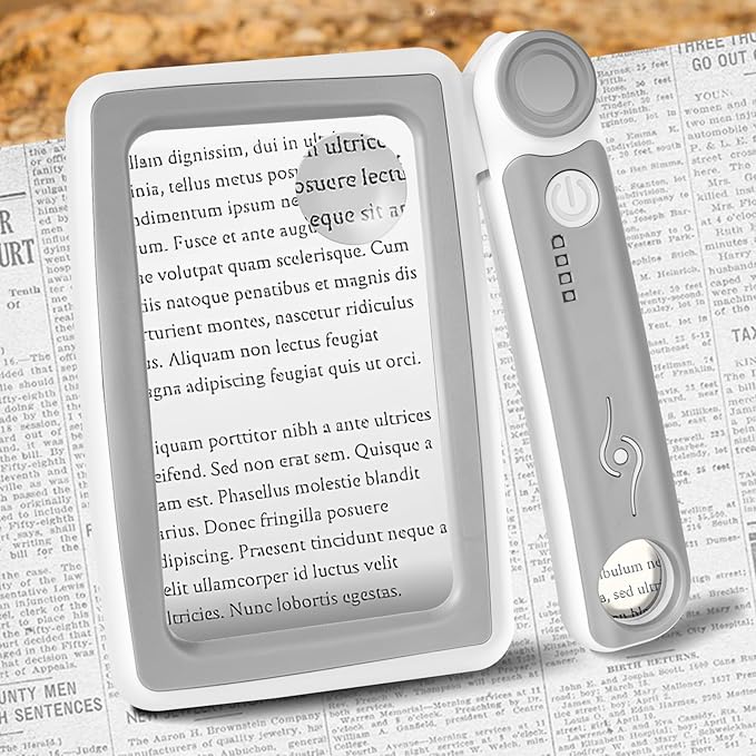 Magnifying Glass with Light, 3 Light Modes Folding Lighted Magnifying Glass by Unknown