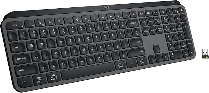 Logitech MX Keys S Wireless Keyboard, Low Profile, Fluid Precise Quiet Typing by Logitech