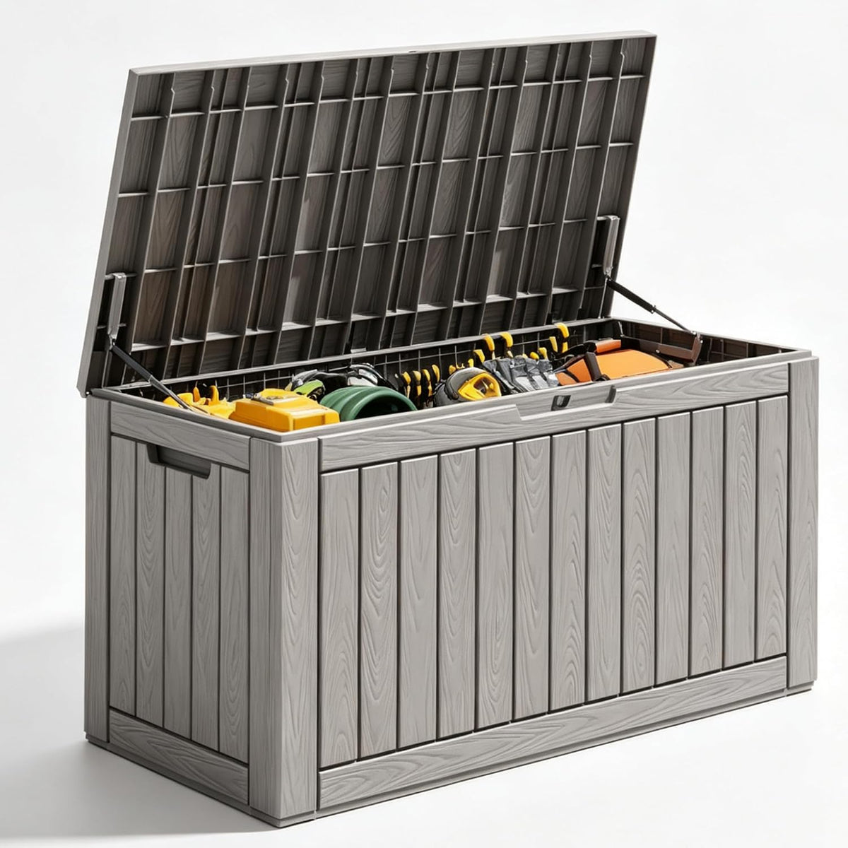 kamaboko outdoor storage box, 140 gallon deck box, main product view