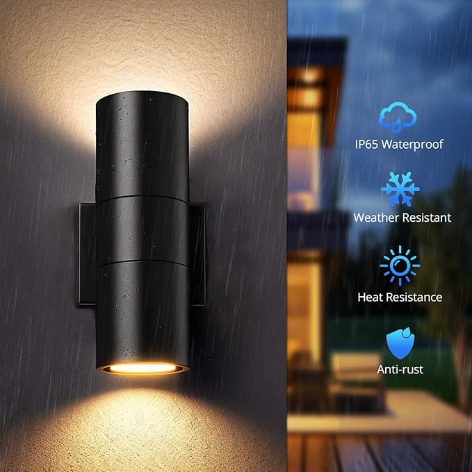 wowlite Dusk to Dawn Outdoor Light Fixture, Up and Down Lights Outdoor Lights - Image 3